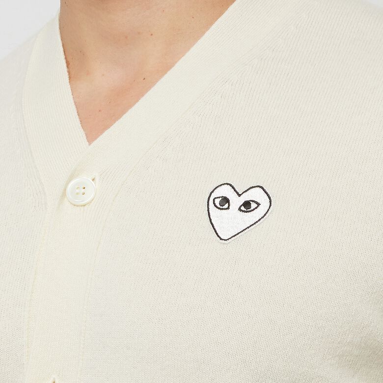 Comme des Garcons Play Knit Cardigan natural