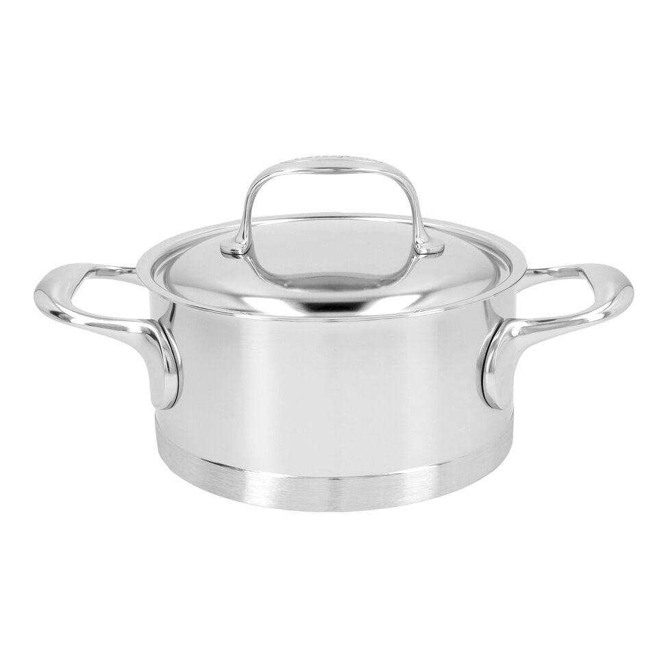 Bratentopf mit Deckel 16 cm, 18/10 Edelstahl