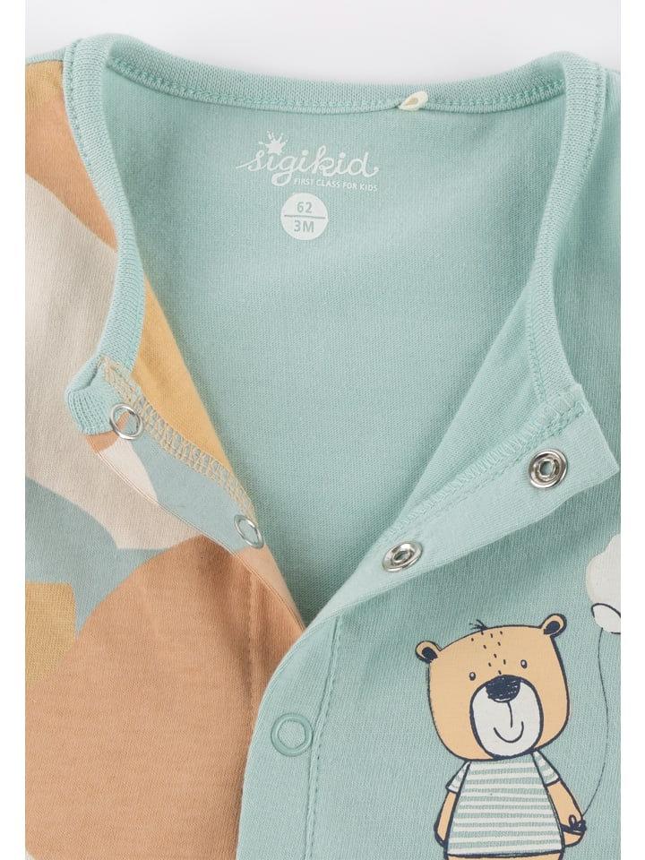 Sigikid Overall Baby Nachtwäsche in Hellblau/Hellbraun günstig kaufen