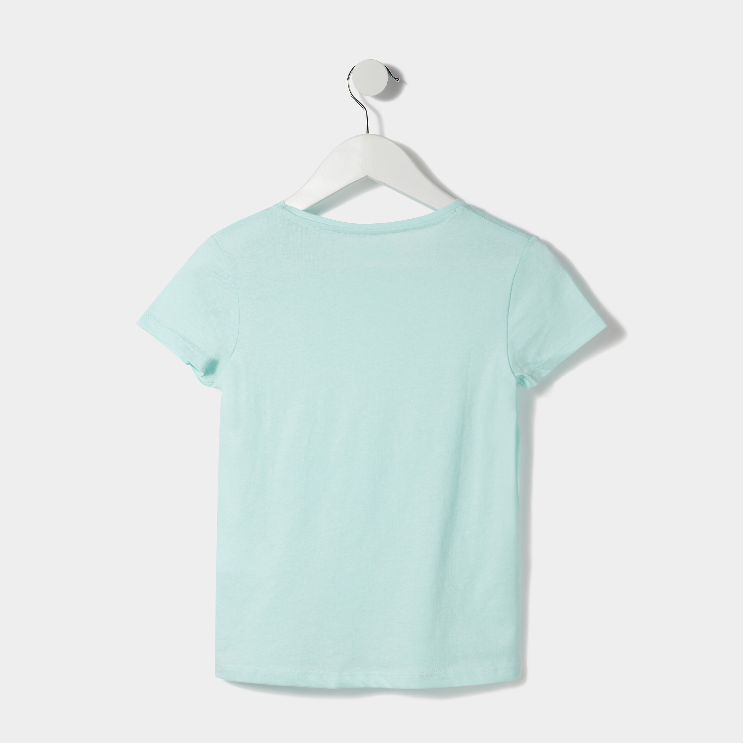 T-shirt manches courtes bleu clair fille | La Halle