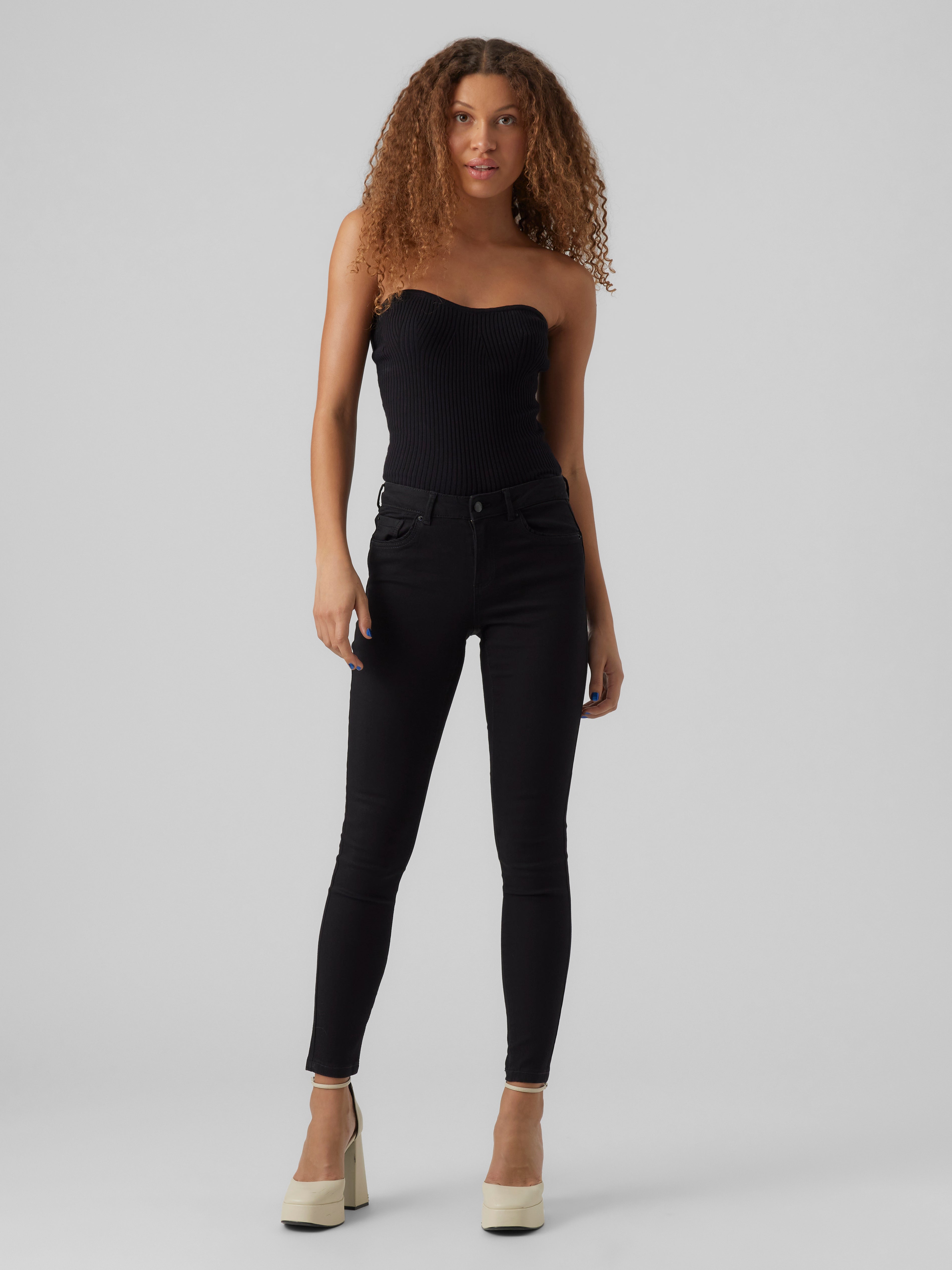 VMALIA Mid Rise Slim Fit Jeans