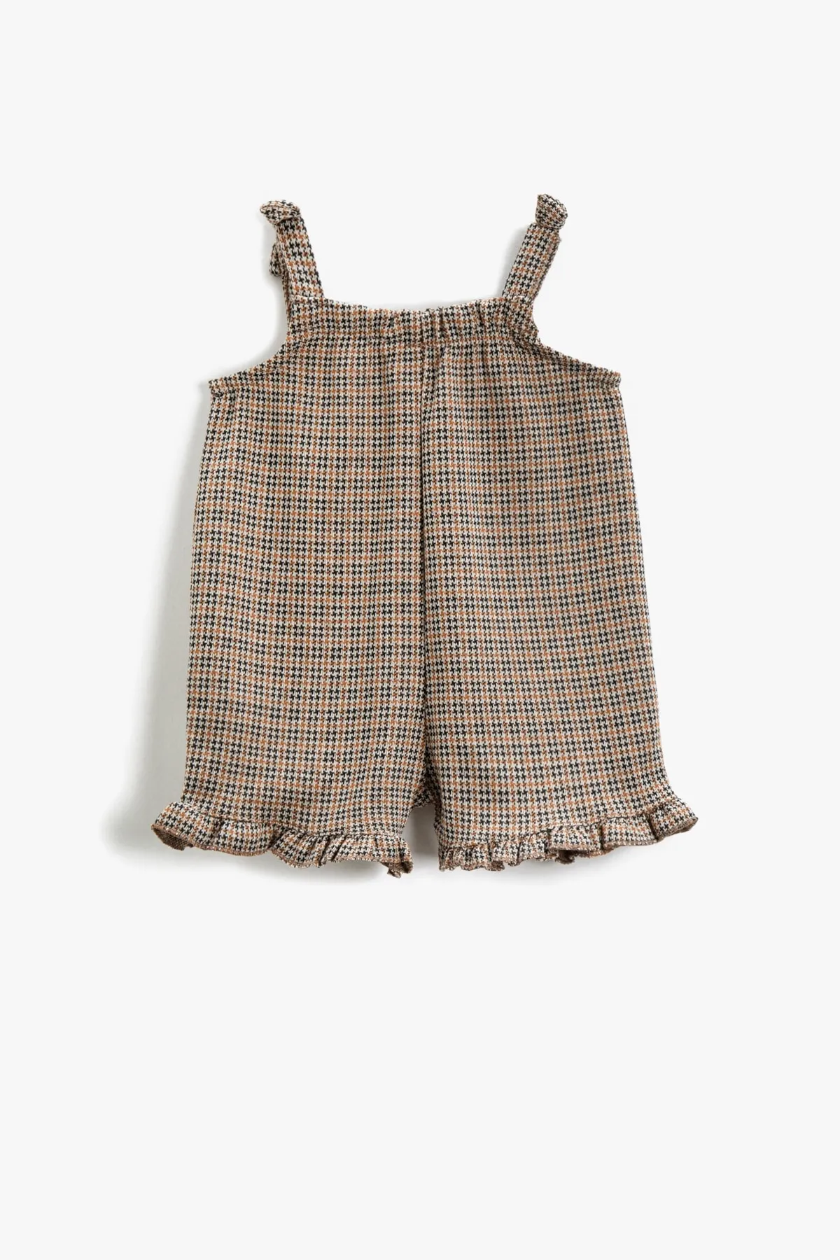 Koton  Brauner karierter Overall für Babys, Mädchen, 3WMG80005AK