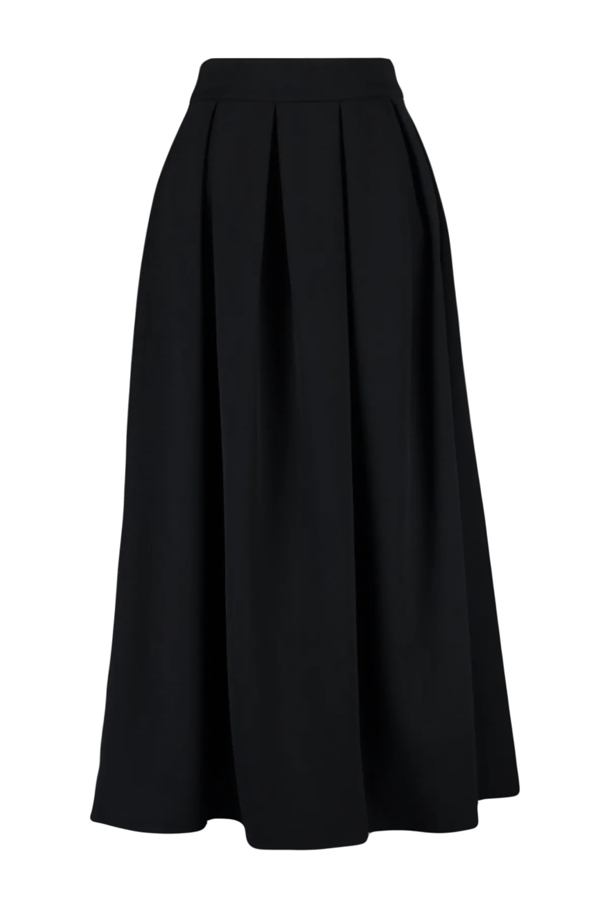 Trendyol Modest  Schwarzer plissierter Webrock TCTAW24EE00011