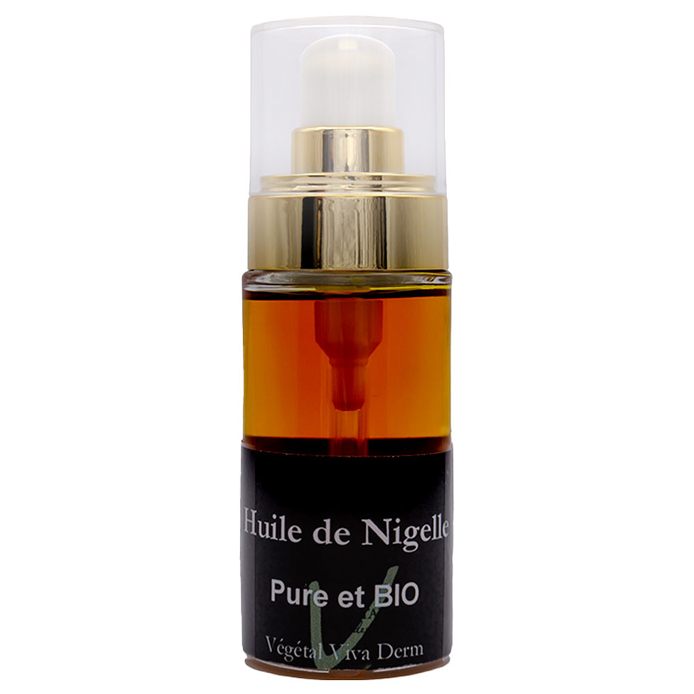 vegetal viva derm Huile de NIGELLE BIO 100% pure et BIO visage corps cheveux