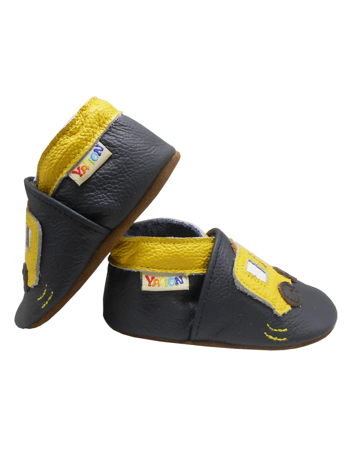 Yalion Leder-Krabbelschuhe 
