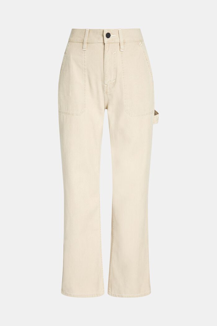 90s High-Rise-Stretchjeans, Workwear-Design mit geradem Bein