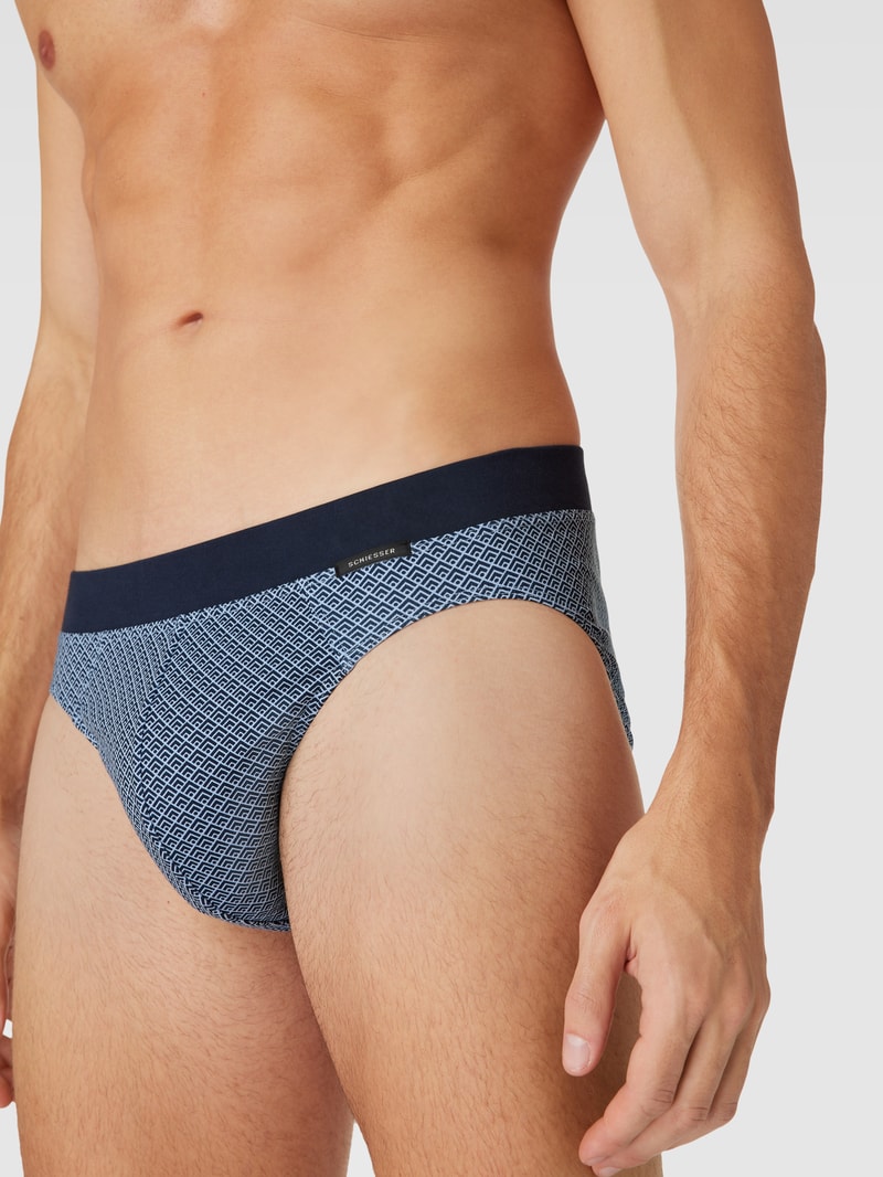 Slip mit Label-Detail in blau