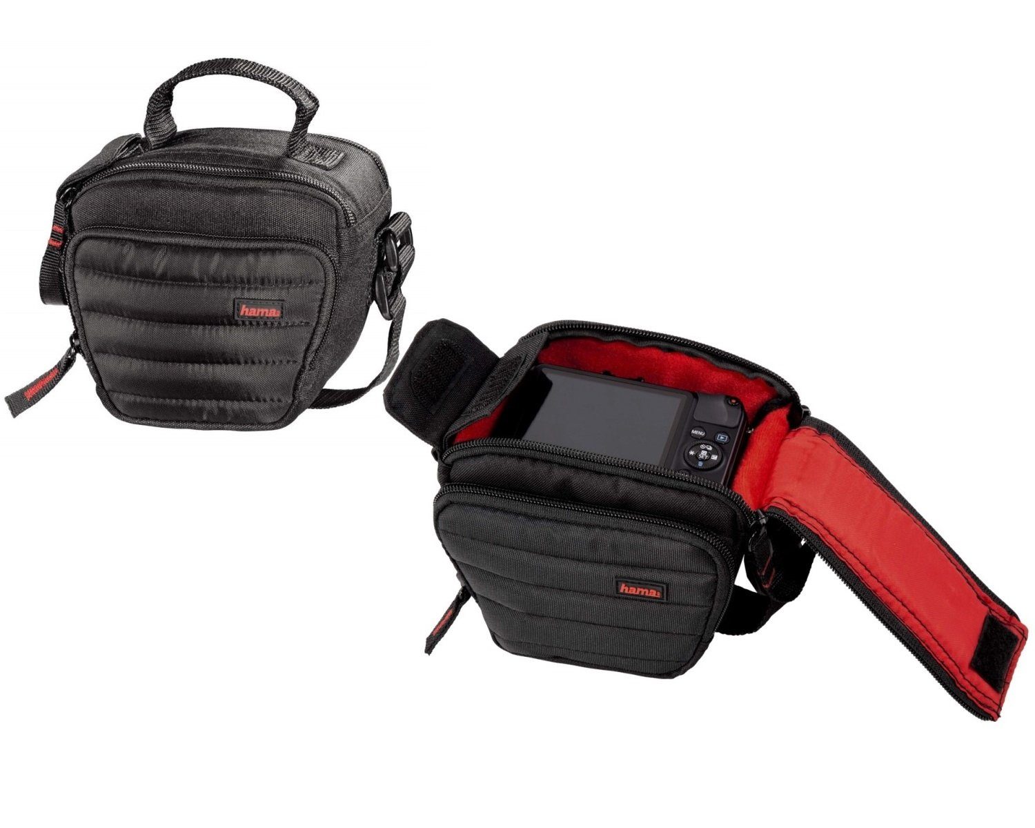 Hama Kameratasche Kamera-Tasche Colt Universal Case Hülle, Inneneinteilung, Schultergurt, Tragegriff, Zubehör-Tasche, Innenfutter