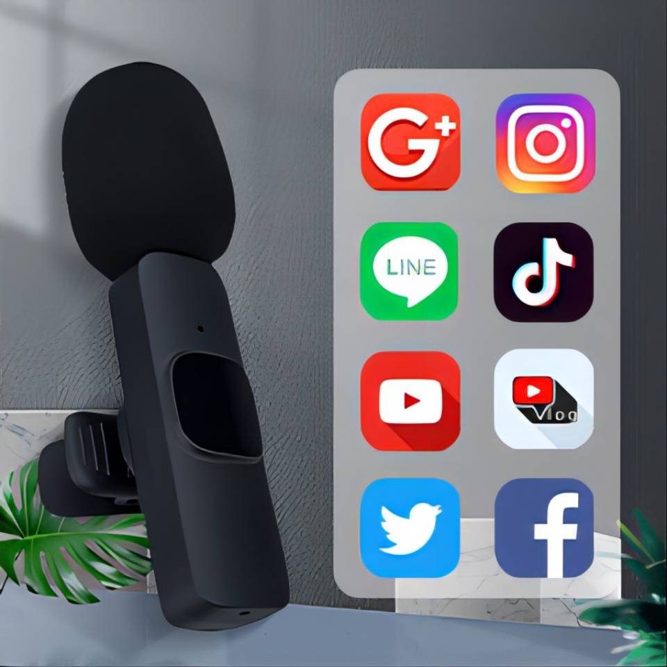 7Magic Streaming-Mikrofon Lavalier Mikrofon Kein Bluetooth oder App, Kabellos Handy Ansteckmikrofon. Rauschunterdrückung