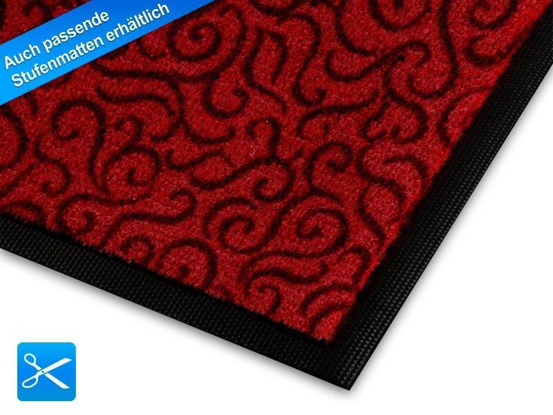 Eingangsmatte Floordirekt STEP Brasil Dunkelrot Polyamid, PVC 400 x 600 mm