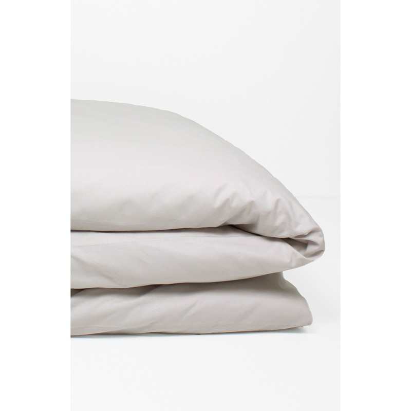 Housse de couette unie en Coton Bio pour lit 1 personne