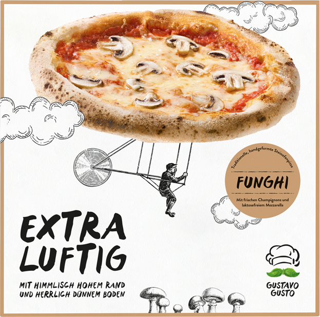 Gustavo Gusto Pizza Extra luftig Funghi