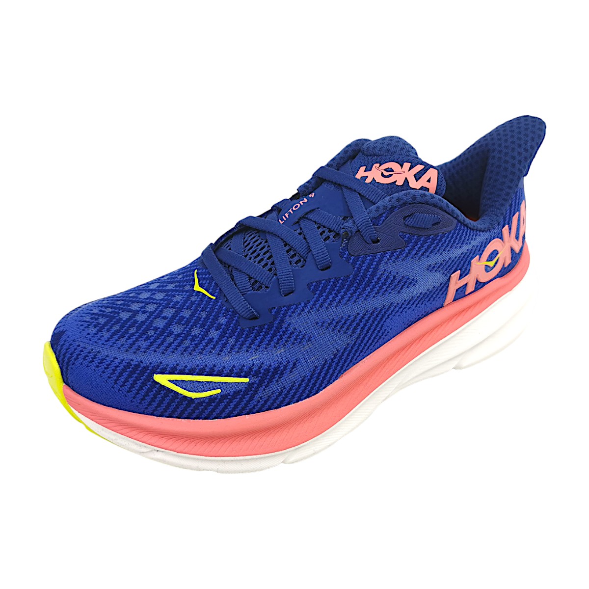 Hoka W Clifton 9 1127896 Blau Sky/ Coral
