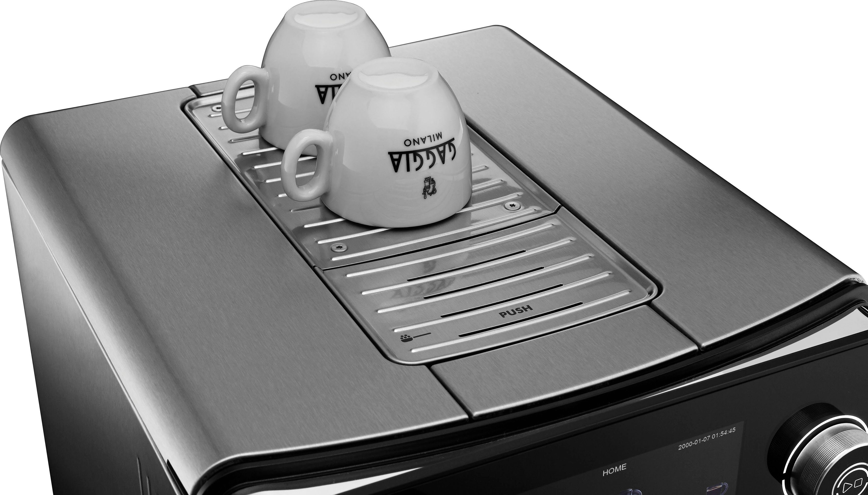 Gaggia Kaffeevollautomat Accademia Stainless Steel, vom Erfinder des Espresso - Barista@Home dank Espresso-Plus-System