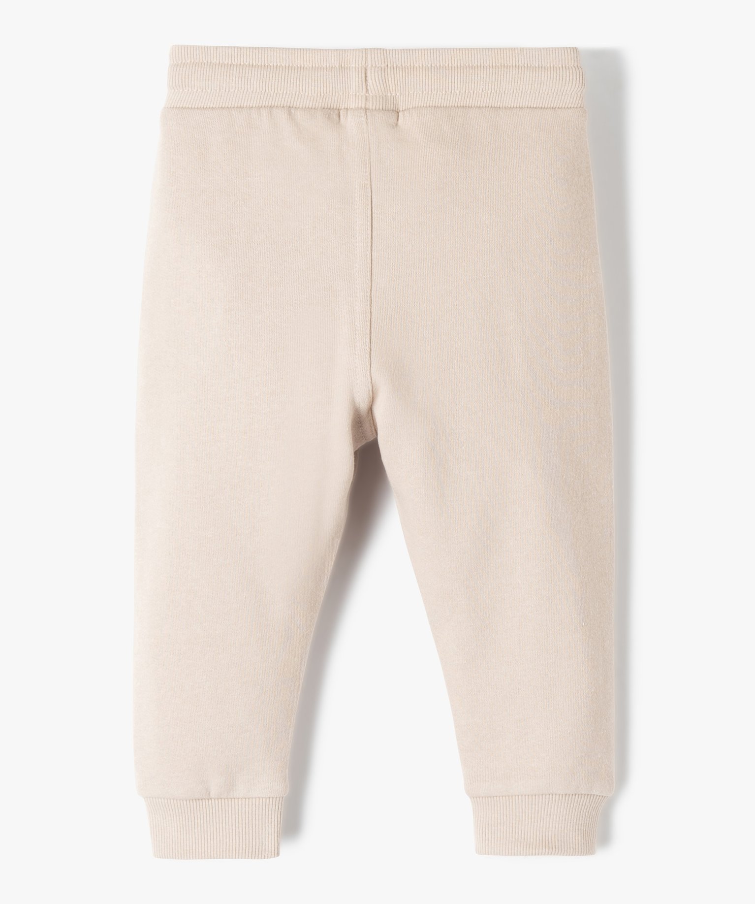 Pantalon bébé Garçon en maille avec ceinture bord-cte beige clair | GEMO