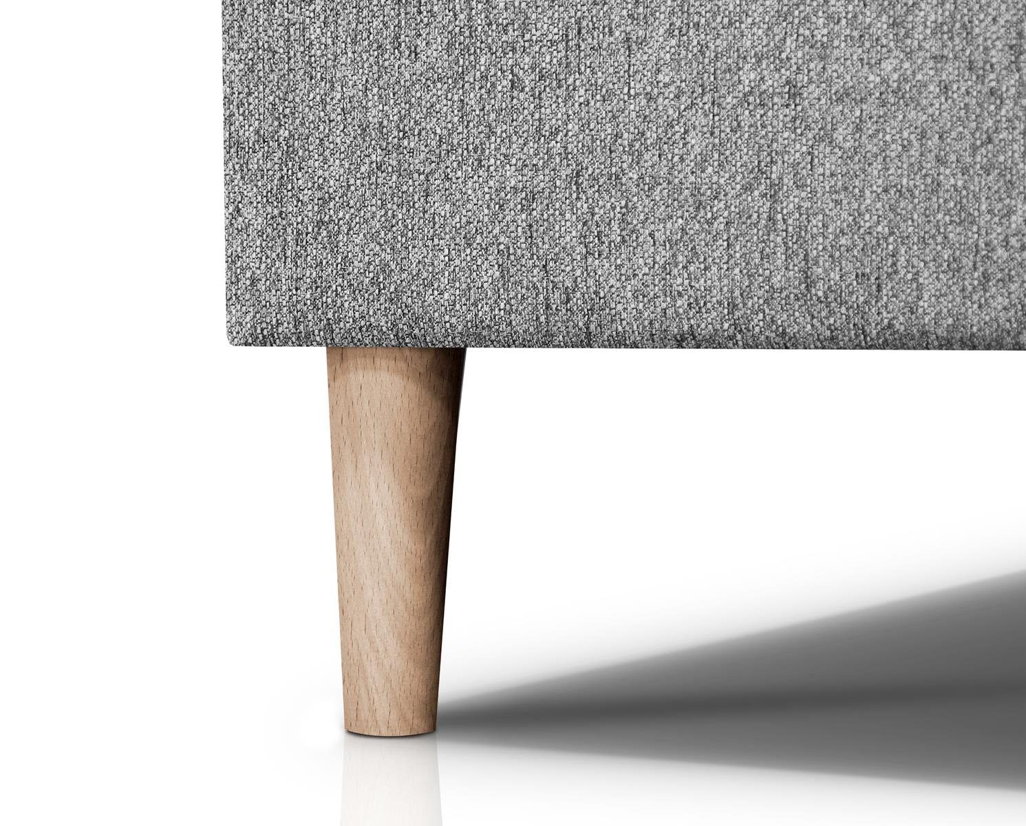 Beautysofa Polsterecke HALANT, Federkerns, Bettfunktion, links oder rechts montiebar, recycelten PET-Flaschen Material