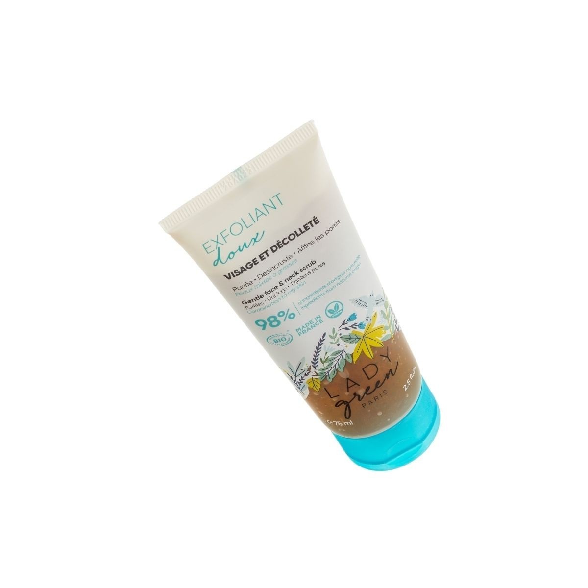 Jemný exfoliačný peeling na tvár a dekolt Lady Green
