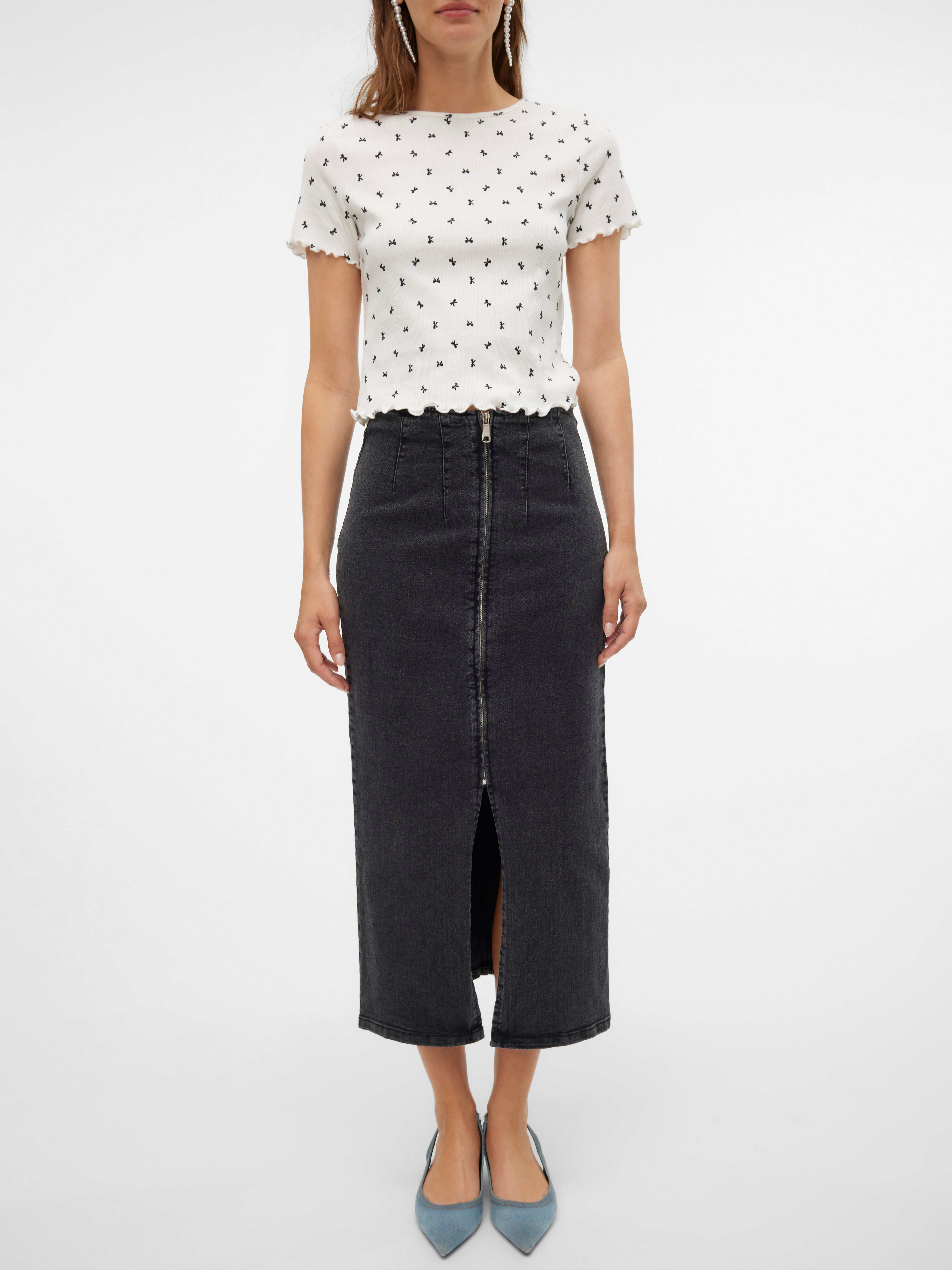 VMMONIC Hohe Taille Midirock