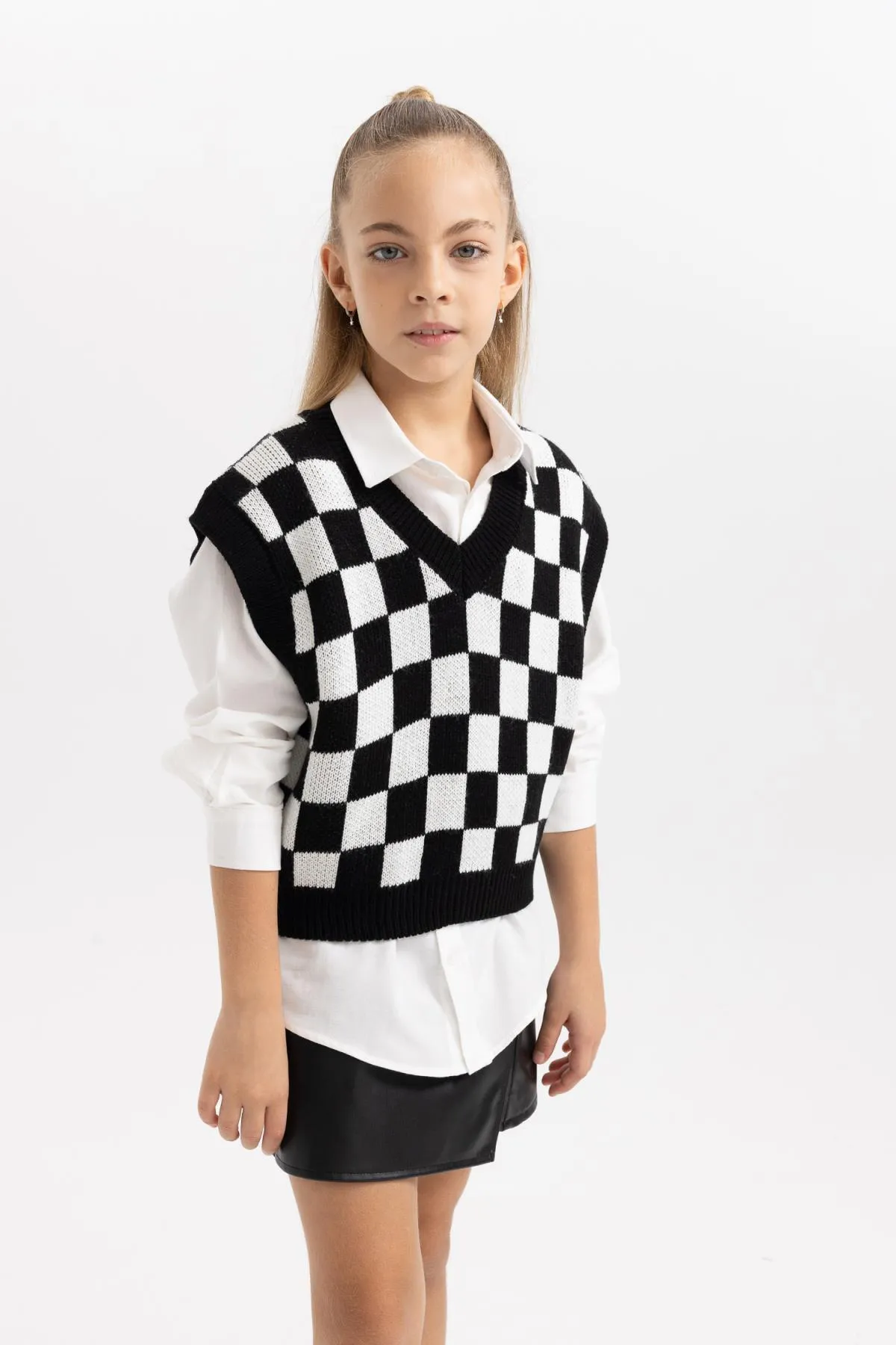 DeFacto  Karierter Pullover für Mädchen