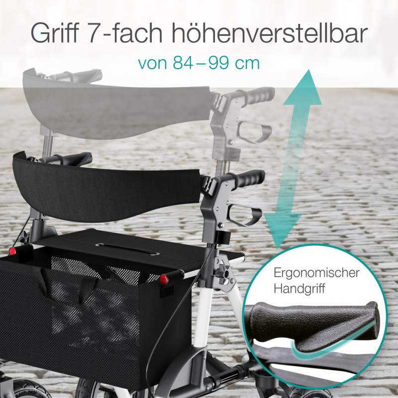 Aktivshop Alu Outdoor Rollator mit Luftbereifung »Komfort« faltbar