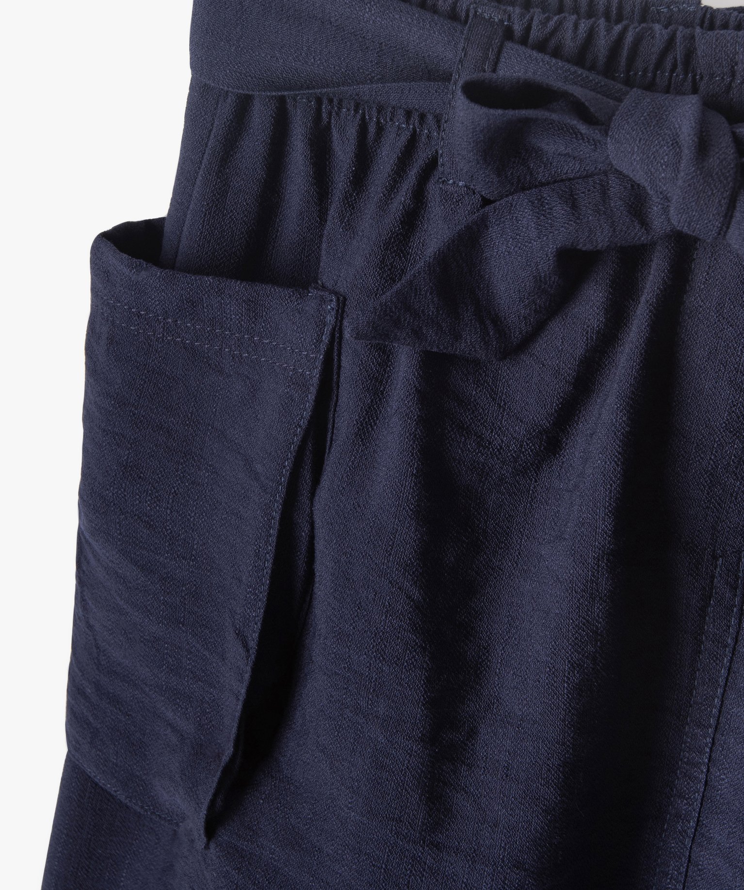 Jupe ample avec poches sur les cotés fille marine | GEMO