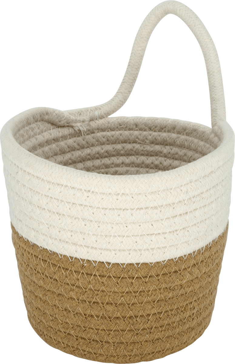 Aufbewahrungskorb weiß/braun, 1 St