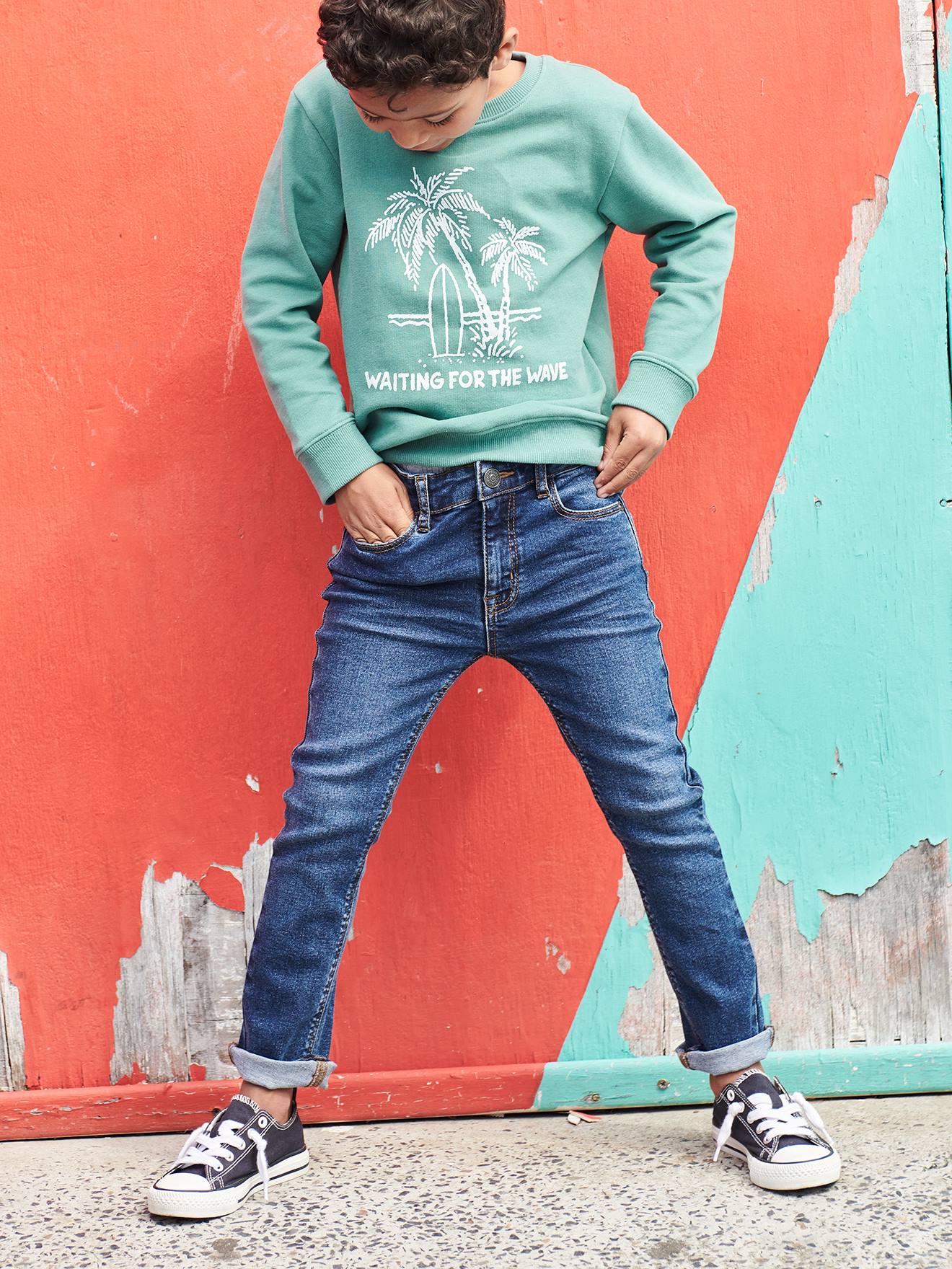 Jean slim Basics garçon denim brut