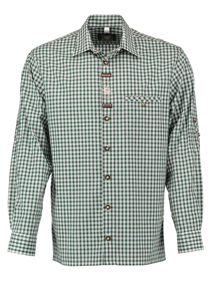 OS-Trachten Trachtenhemd Smoba in khaki/schlamm günstig kaufen