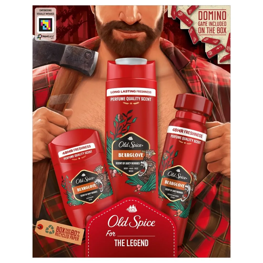 Old Spice Bearglove set za muškarce: 2 x dezodorans + gel za tuširanje