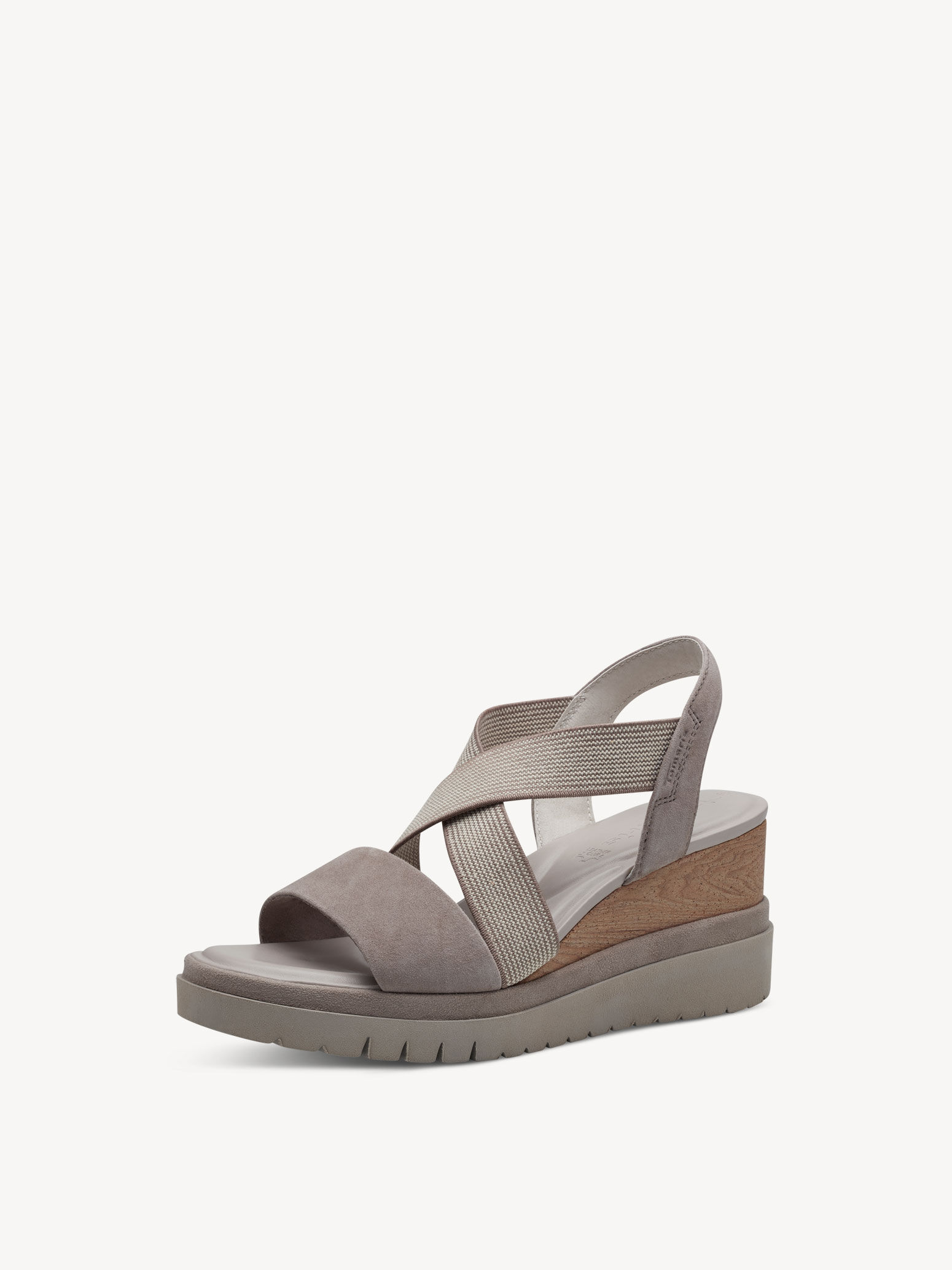 Sandale à talon en cuir - marron