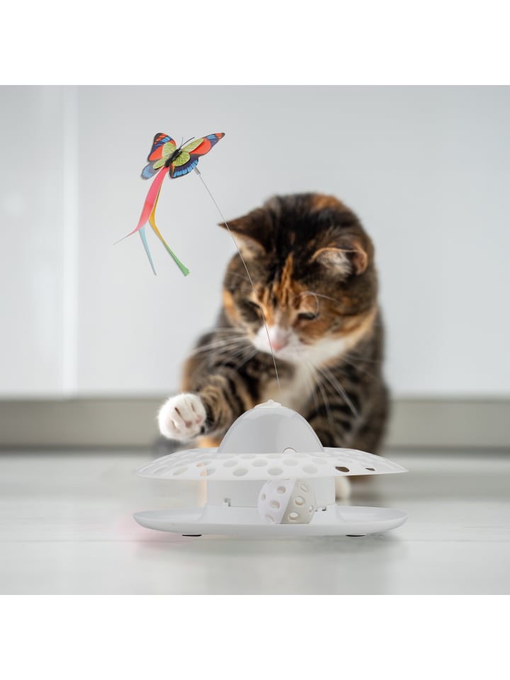 relaxdays Katzenspielzeug in Weiß - (H)33,5 x  Ø 22 cm günstig kaufen onesize