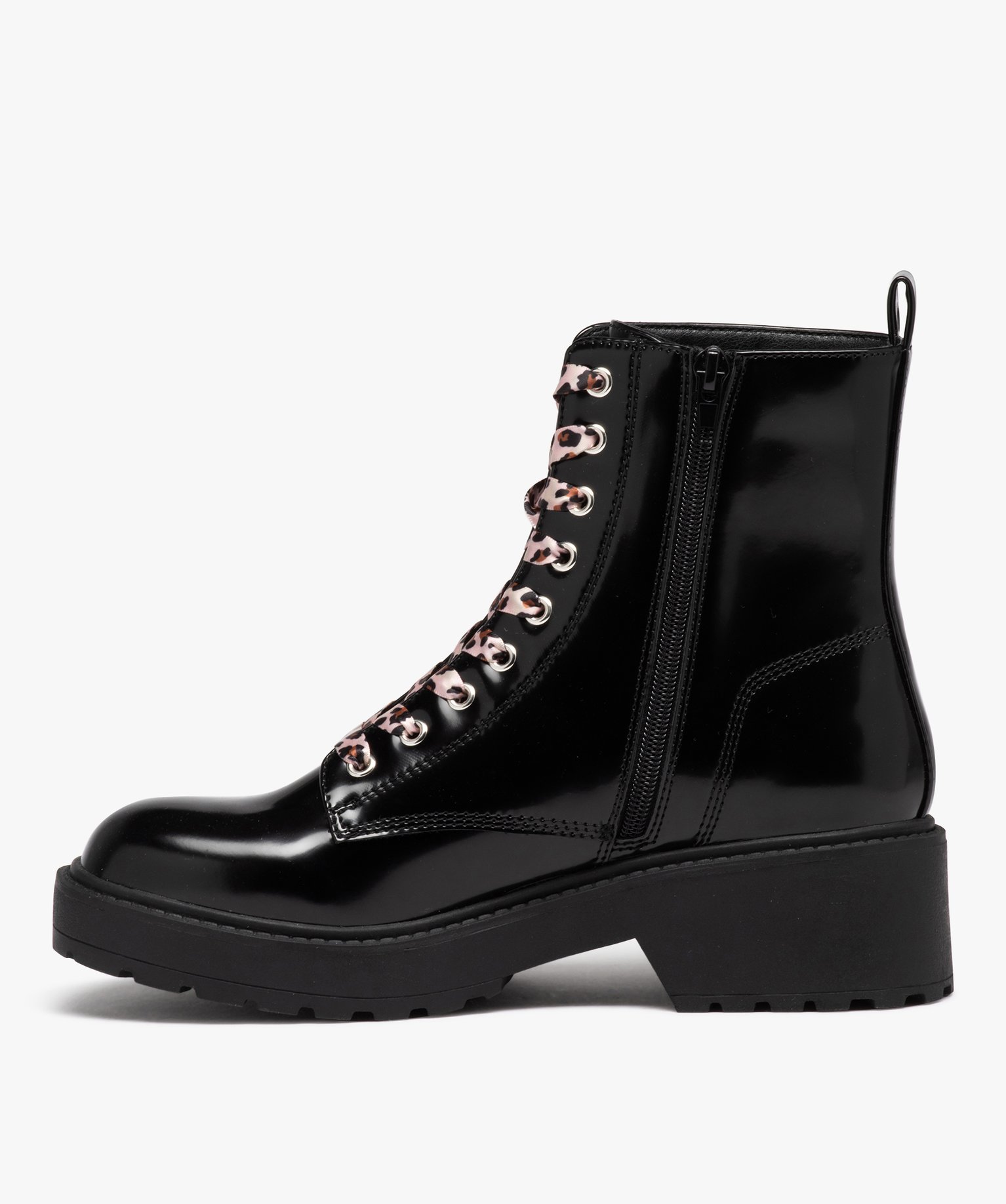Boots à épaisse semelle crantée femme noir | GEMO
