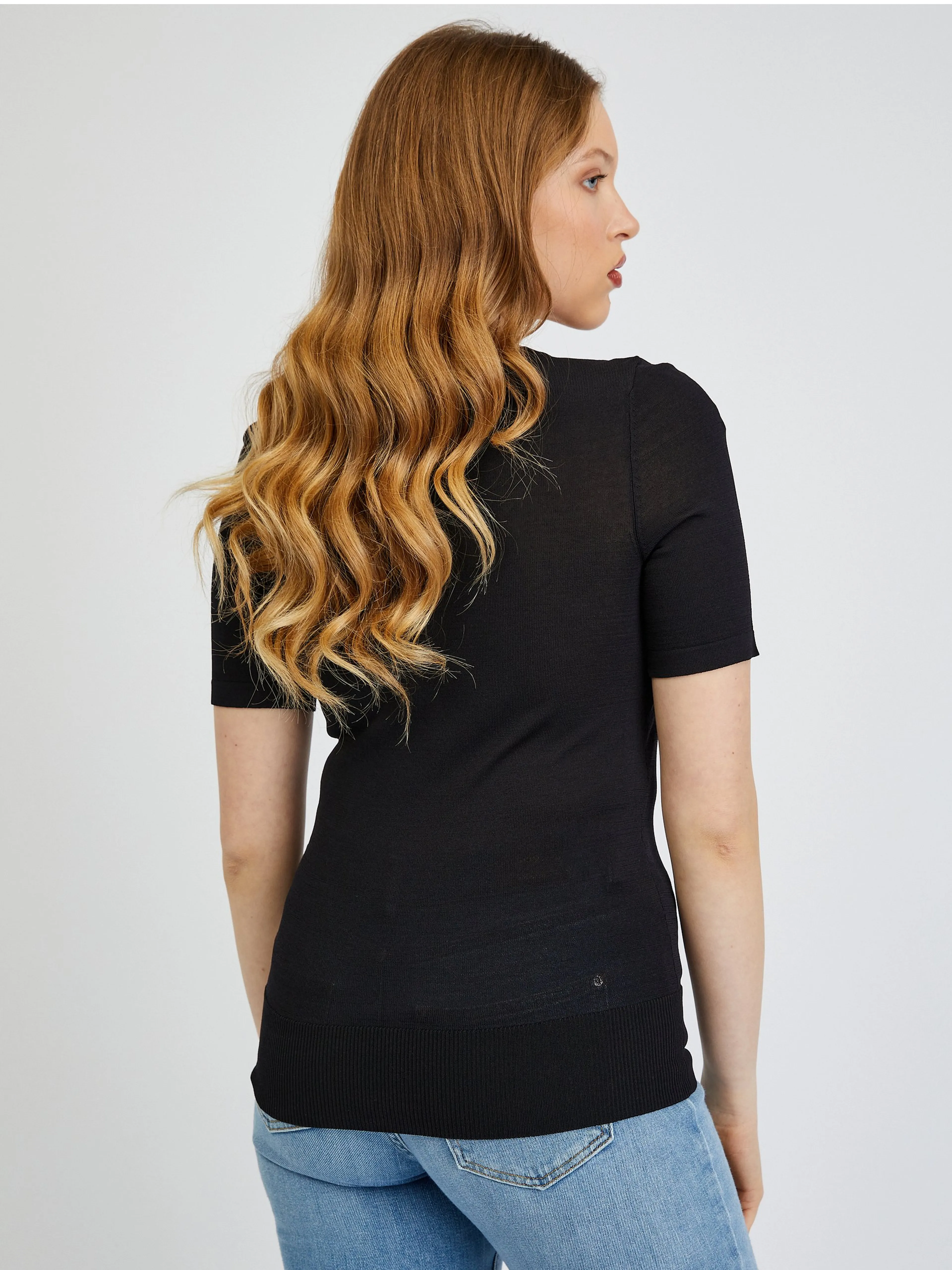 Schwarzes Damen-Pullover-Shirt ORSAY