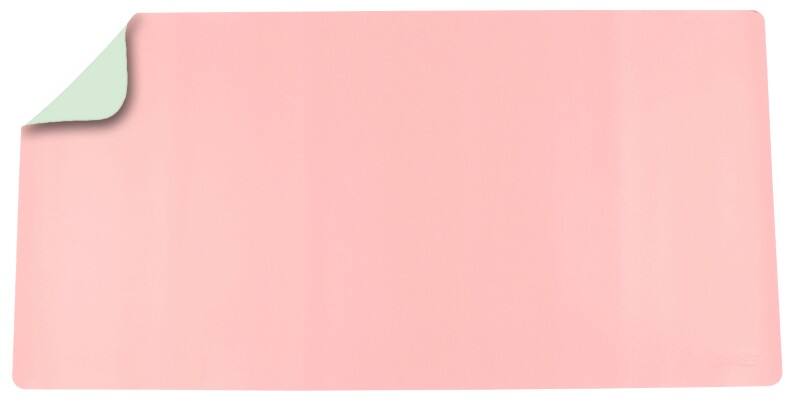 Deflecto Schreibtischunterlage Kunstleder, Leder, PVC (Polyvinylchlorid) Grün, Rosa 120 x 60 cm