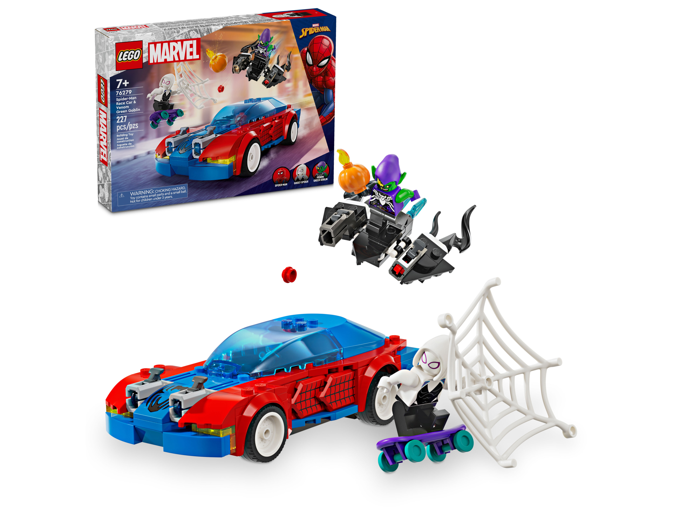 Spider-Mans Rennauto & Venom Green Goblin 76279