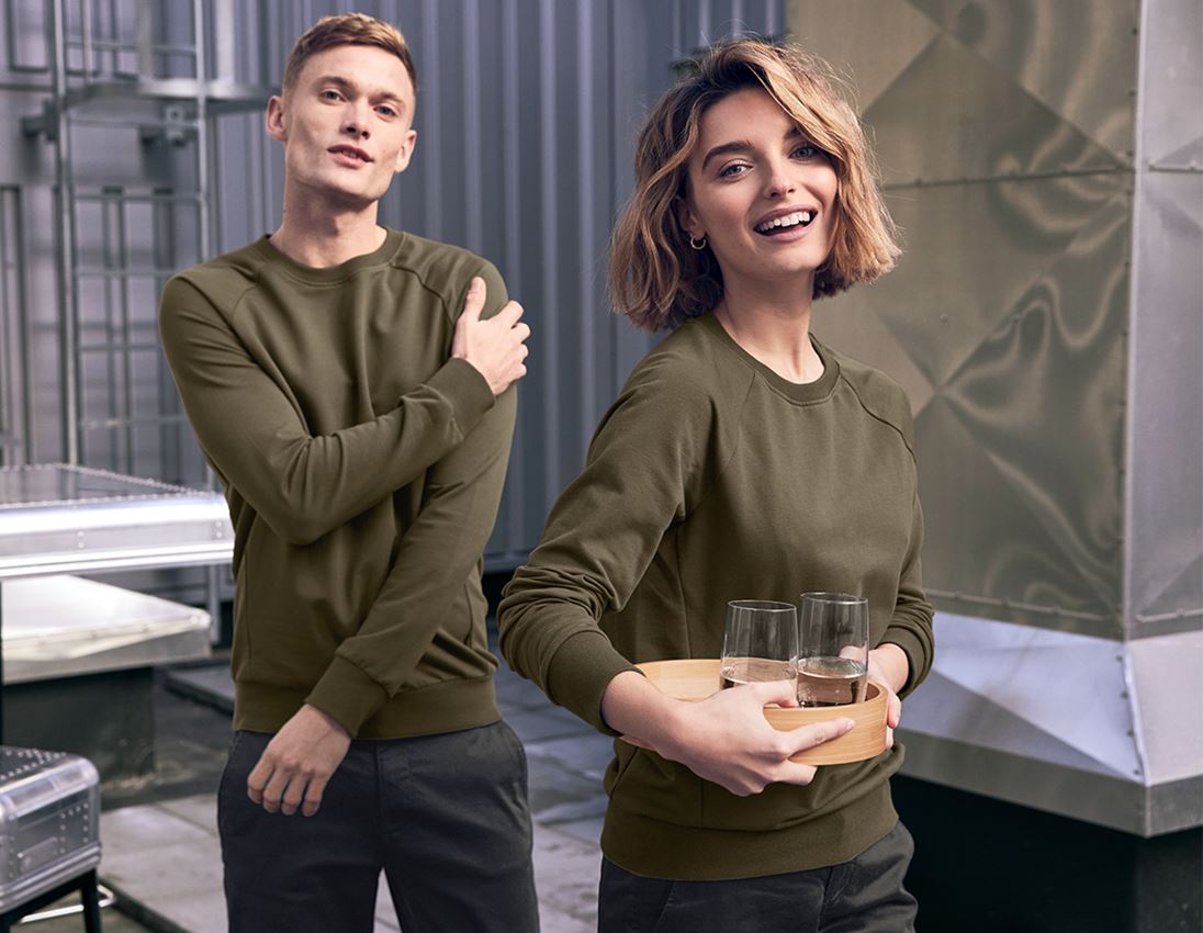 e.s. Sweatshirt cotton stretch, Damen