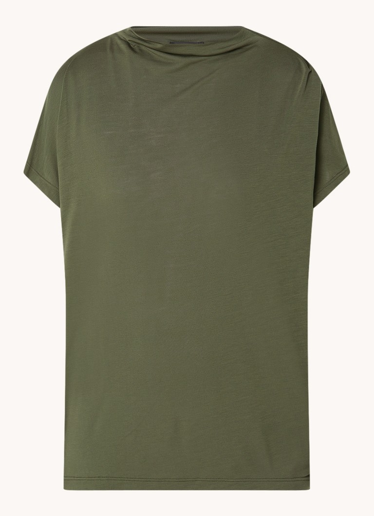 Bruuns Bazaar Katka Ginna top made of lyocell with waterfall neckline