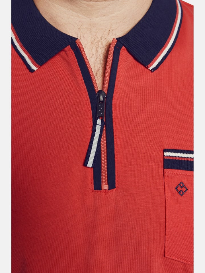 Charles Colby Doppelpack Poloshirt EARL LENN in rot dunkelblau günstig kaufen