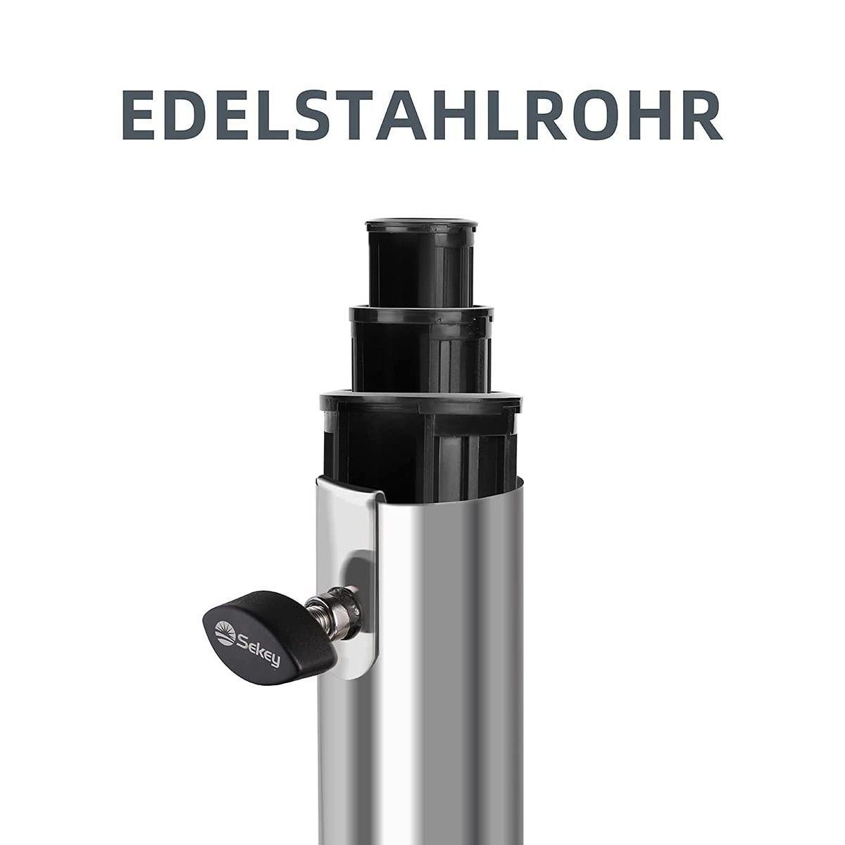 Sekey Betonschirmständer 25KG, Eckig Sonnenschirmständer in Holzoptik