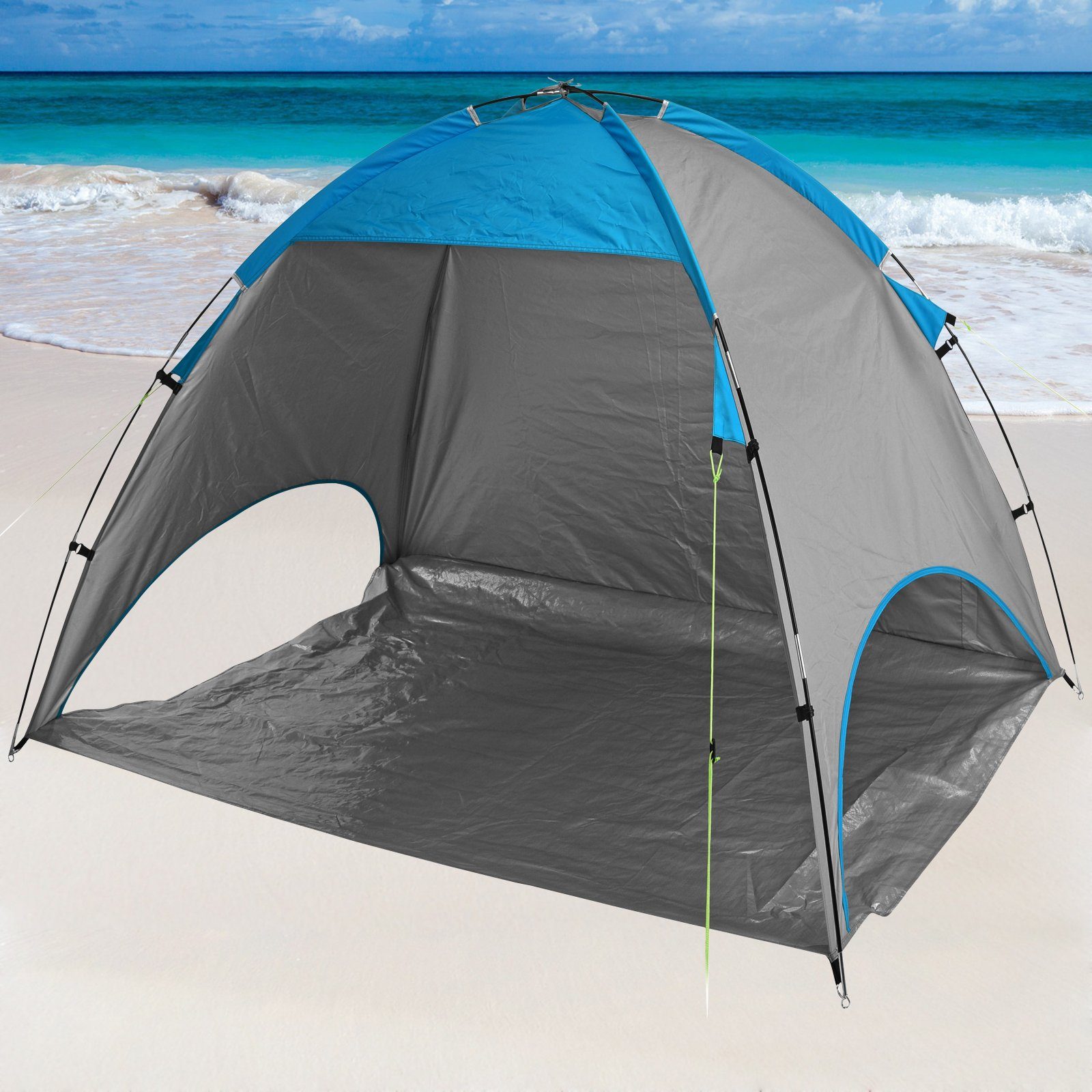 Koopman Strandmuschel Strandzelt Farbwahl UV-Schutzfaktor Windschutz Sichtschutz, Strand Muschel Zelt Schutz Sonnenschutzzelt
