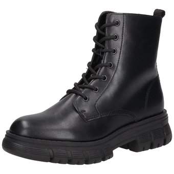 Tom Tailor Schnür Boots in schwarz