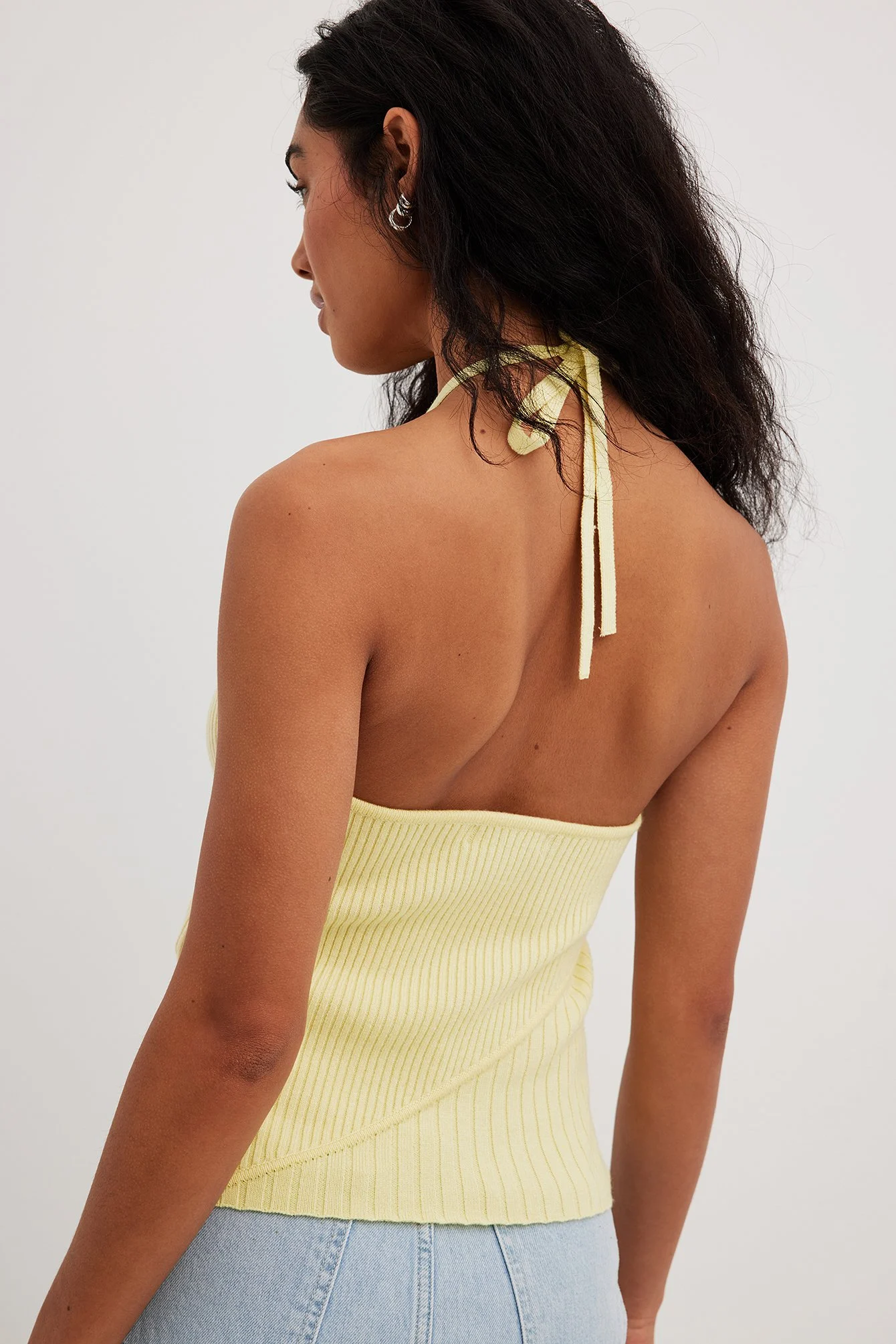 Neckholder-Oberteil aus Strickripp