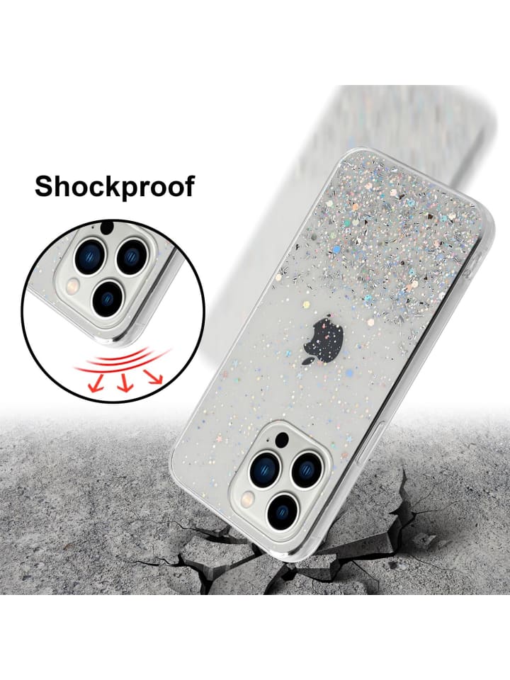 cadorabo Hülle für Apple iPhone 13 PRO Glitter in Transparent mit Glitter günstig kaufen onesize