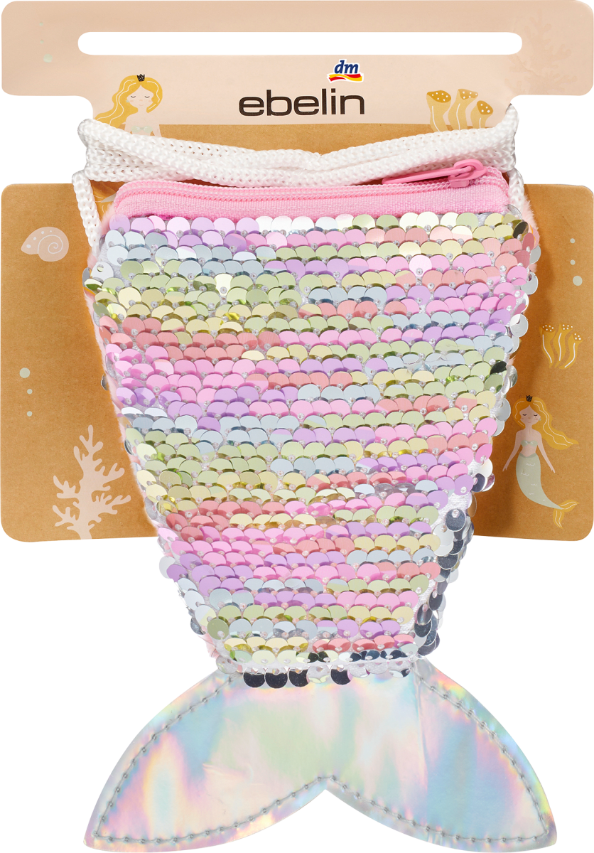 Tasche Meerjungfrauenflosse mit Pailletten, 1 St
