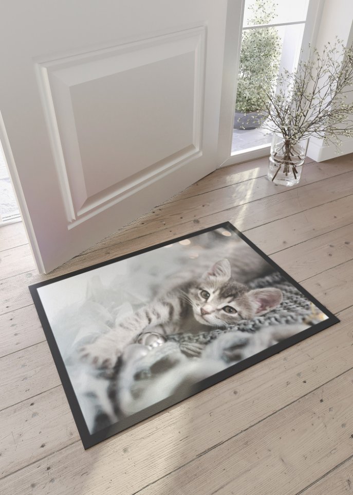Fußmatte mit niedlichem Katzen Motiv