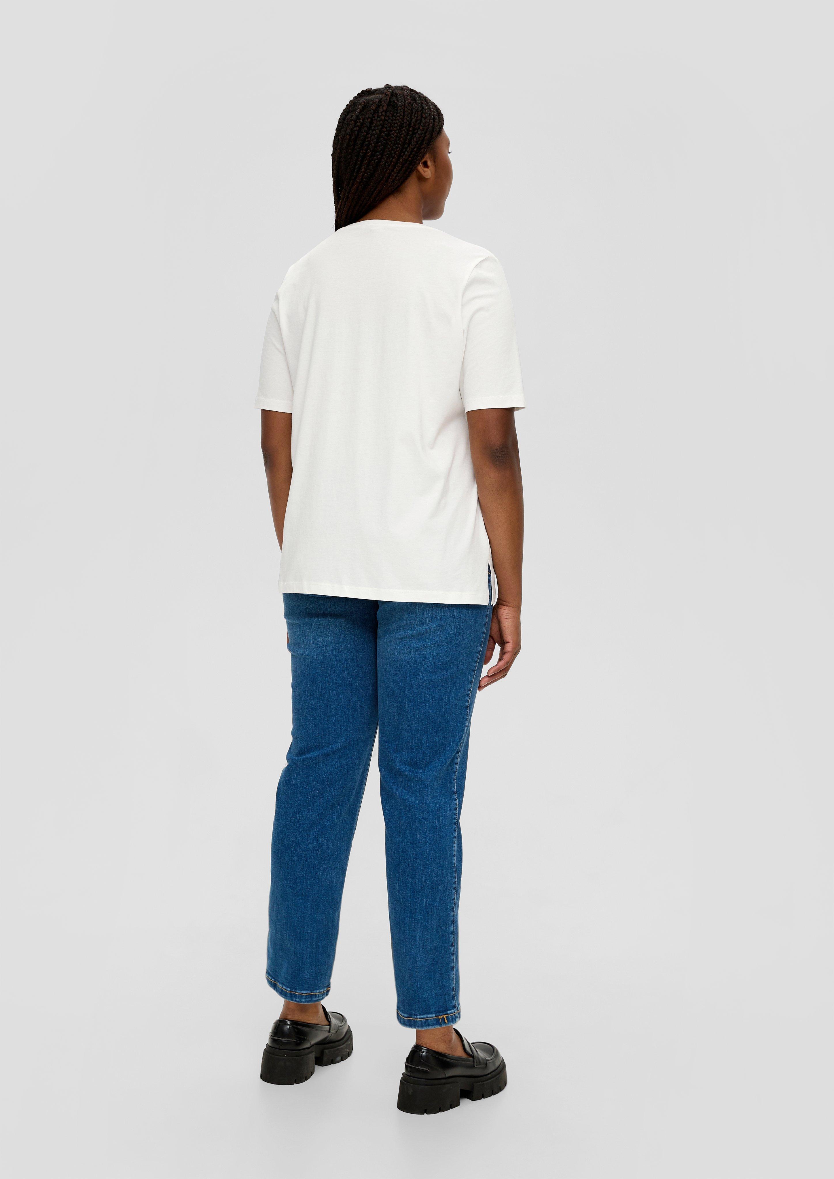 T-Shirt mit gummiertem Print  2135867-02D1
