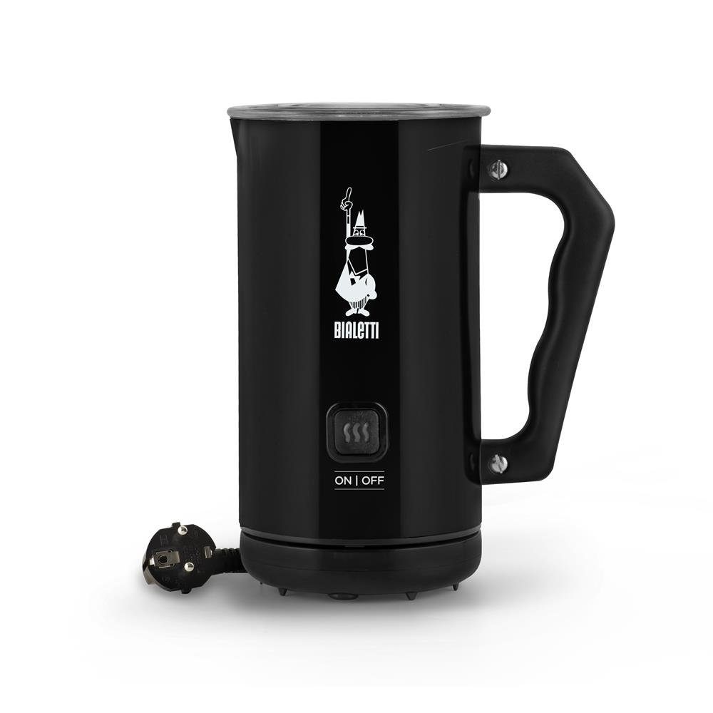 BIALETTI Milchaufschäumer Milk Frother MKF02 NERO, Elektrischer Milchaufschäumer, Schwarz, Aluminium