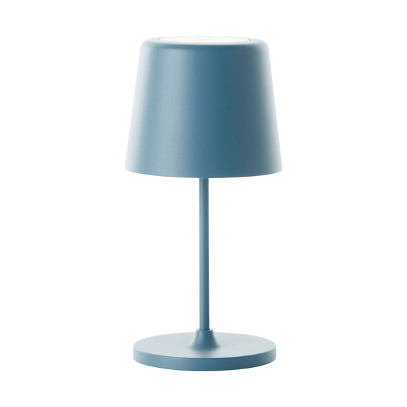 LED-Akku-Tischleuchte Kaami, nordisch-blau-matt
