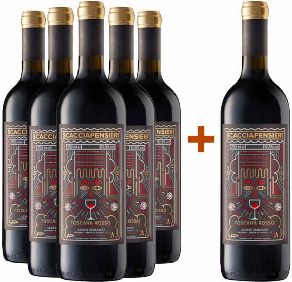 5+1 Paket Scacciapensieri Rosso Toscana IGP - Cennatoio