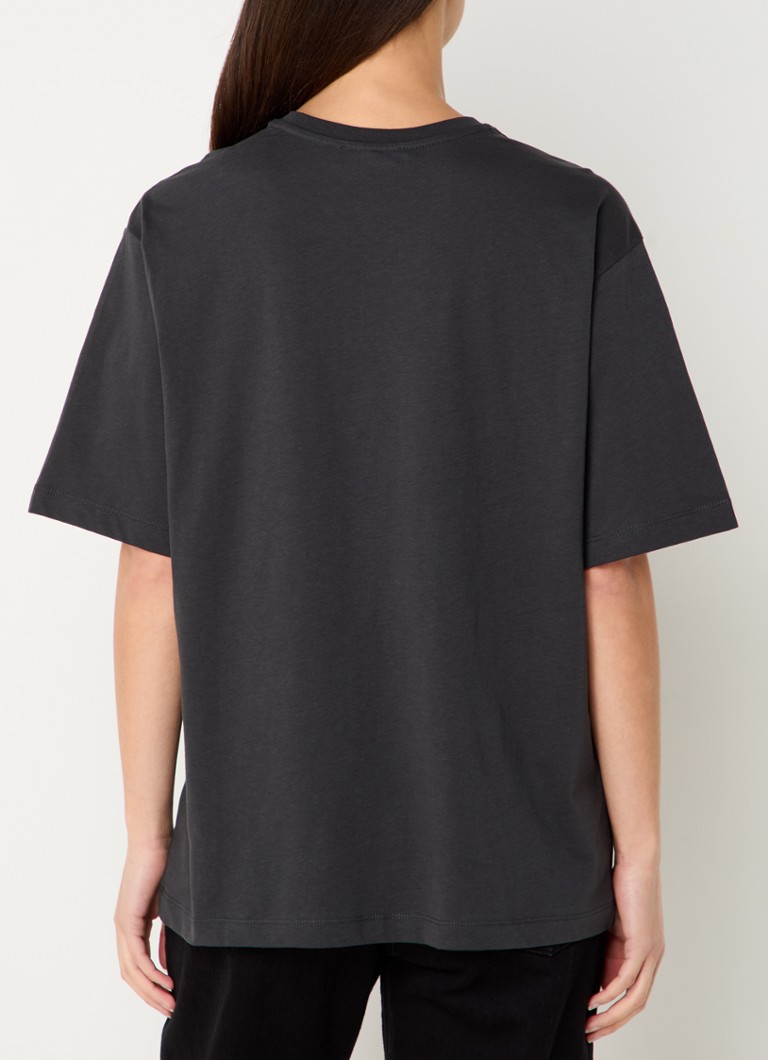 Refined Department Maggy oversized T-shirt with logo print and rhinestones